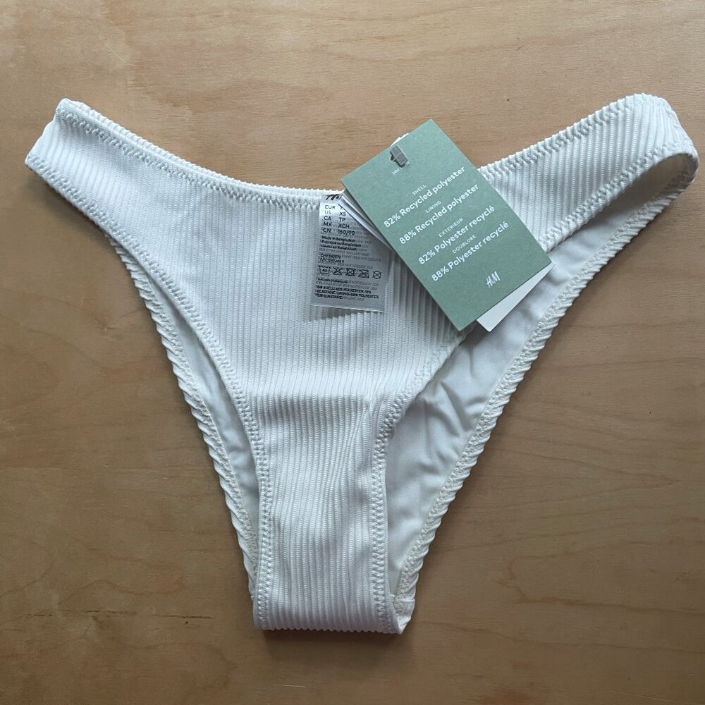 H&M Cheeky White Bikini Bottoms XS (Size 2)